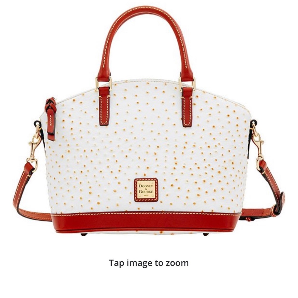 NEW! Dooney & Bourke Ostrich Bone Toni Satchel - Picture 7 of 11